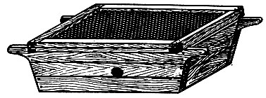 Рис. 112. Ящик с проволочной сеткой для процеживания глиняного раствора