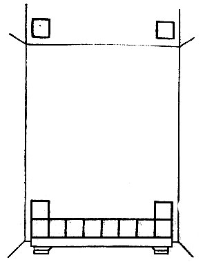 Рис. 19. Схема расстановки маяков при облицовке стен