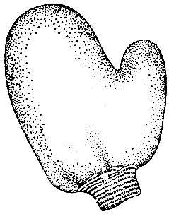 Рис. 9. Кисть-рукавичка из поролона