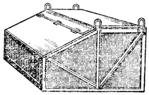 Рис. 5. Инвентарный металлический ларь для хранения вяжущих и сухих смесей